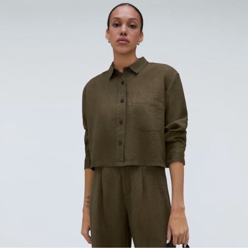 Everlane way short linen button down